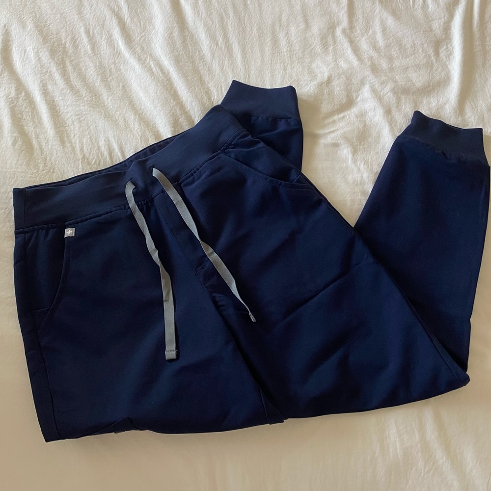 FIGS Navy Zamora High Waisted - Petite Jogger Scrub Pants